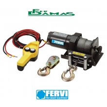 ARGANO ELETTRICO 12V, IN CORRENTE CONTINUA 900 KG. FERVI ART. 0630/0900